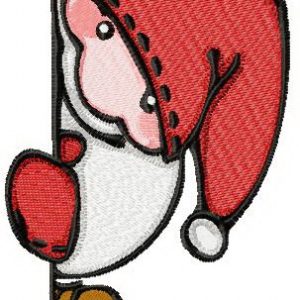 Santa smiling embroidery design