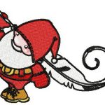 Santa writing 2 embroidery design