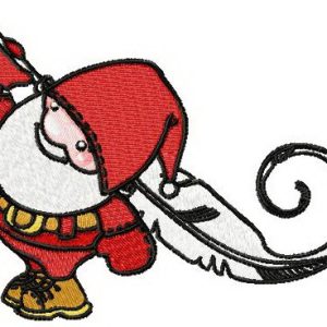 Santa writing 2 embroidery design