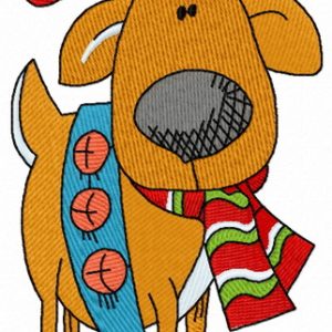 Santa's deer embroidery design