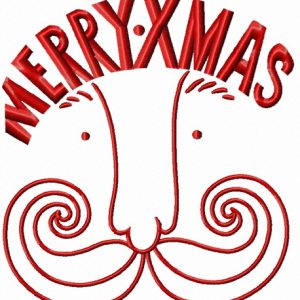 Santa's face 4 embroidery design