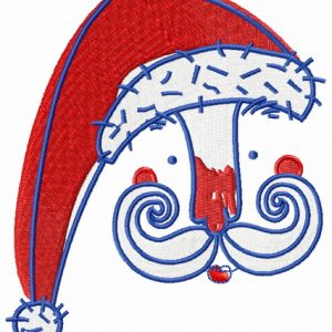 Santa's face 5 embroidery design