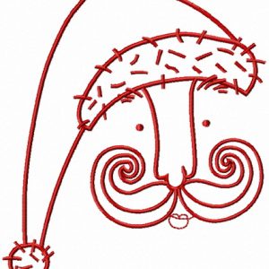 Santa's face 6 embroidery design