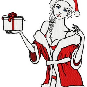 Santa's new look embroidery design