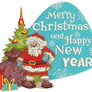 Santa's presents embroidery design