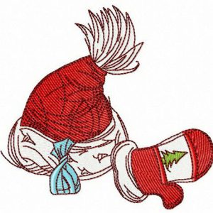 Santa's winter set embroidery design