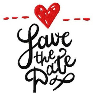 Save the date 4 embroidery design
