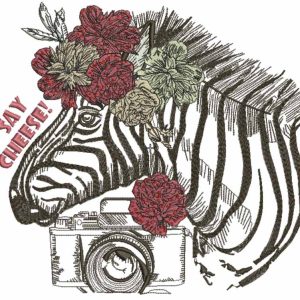 Say Cheese embroidery design