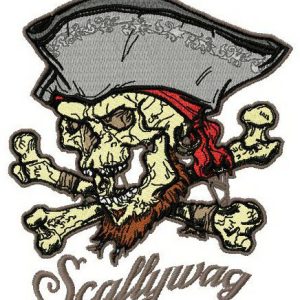 Scallywag embroidery design