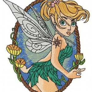 Scared Tinkerbell 2 embroidery design