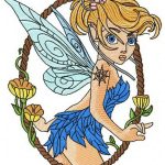 Scared Tinkerbell 3 embroidery design