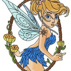Scared Tinkerbell 3 embroidery design