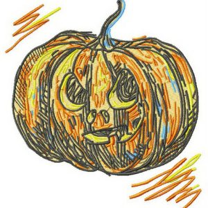 Scary pumpkin 2 embroidery design