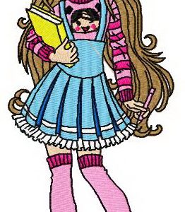 Schoolgirl 2 embroidery design