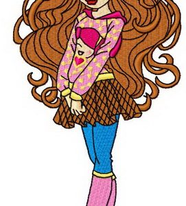 Schoolgirl 3 embroidery design