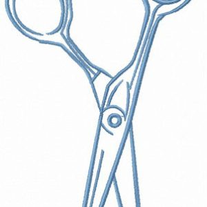 Scissors embroidery design