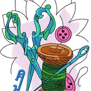 Needlework set embroidery design