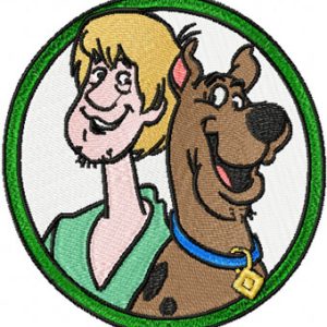 Scooby Doo and Fred embroidery design