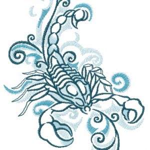 Scorpion spirit embroidery design