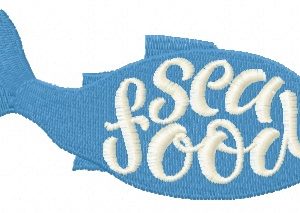 Sea food embroidery design