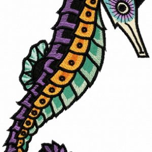 Sea horse 5 embroidery design