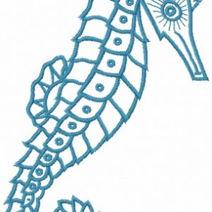 Sea horse 6 embroidery design