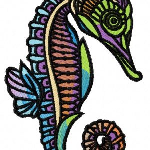 Sea horse 7 embroidery design