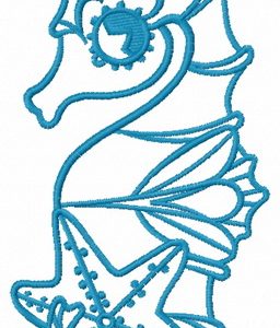 Sea horse and star 3 embroidery design