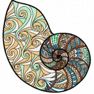 Sea shell 7 embroidery design