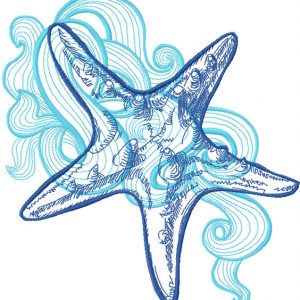 Sea star 3 embroidery design