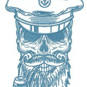 Sea-wolf embroidery design