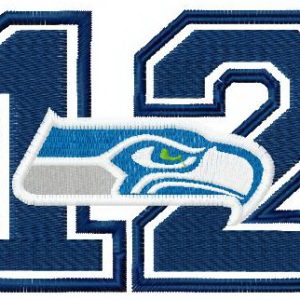 Seahawks 12th man embroidery design