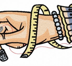 Seamstress hand embroidery design