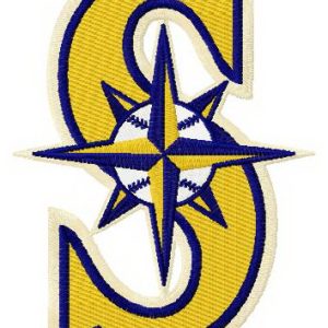 Seattle Mariners cap insignia embroidery design