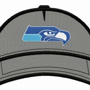 Seattle Seahawks baseball cap embroidery design