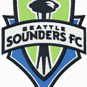 Seattle Sounders FC logo embroidery design