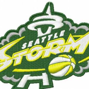 Seattle Storm logo embroidery design