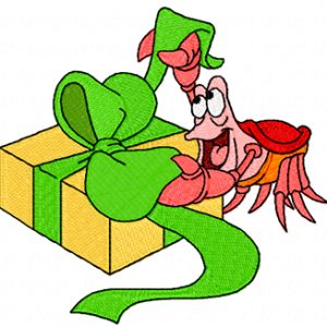 Sebastian Prepares a Gift embroidery design