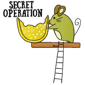 Secret operation embroidery design