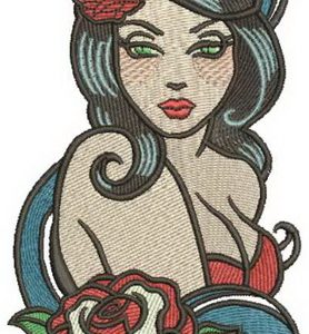 Serpent mistress embroidery design