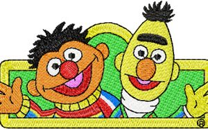Ernie and Bert embroidery design