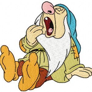Sleepy Gets Ready to Sleep embroidery design