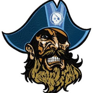 Severe pirate embroidery design