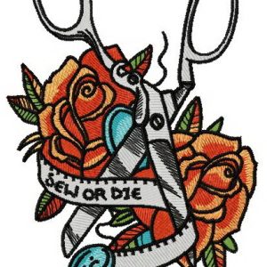 Sew or Die embroidery design