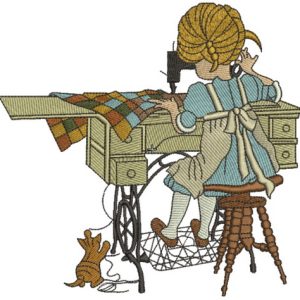 Sewing is my hobby embroidery design