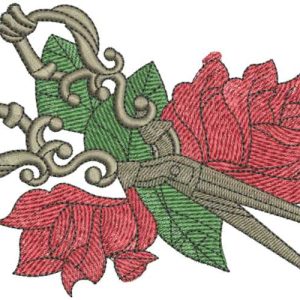 Vintage scissors 2 embroidery design