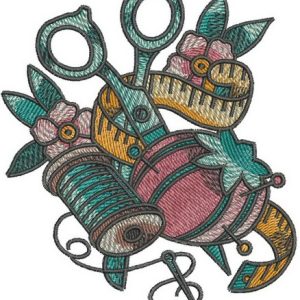 Sewing kit embroidery design
