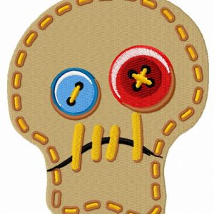 Sewn skull 2 embroidery design