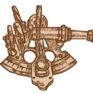 Sextant embroidery design