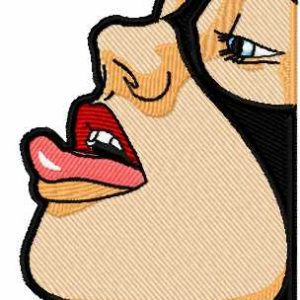 Sexy catwoman embroidery design